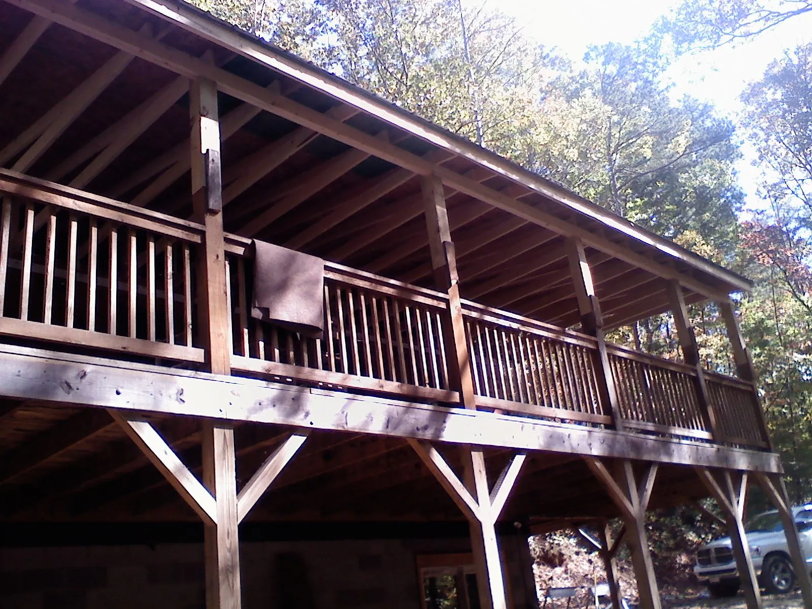 Timber framing under a new elevated porch and deck — Roof Leak Repair in Gold Canyon by Roofing Brothers